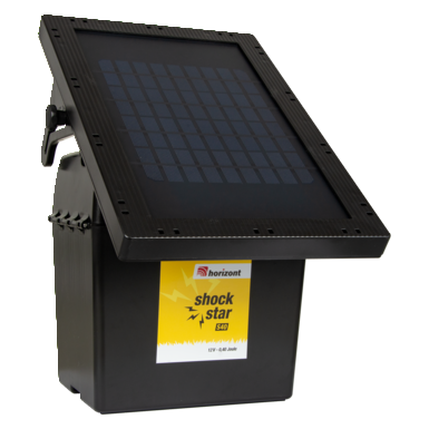 horizont 9 V / 12 V solar electric fence - shockstar S40 | including battery