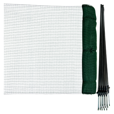 horizont Begrenzungszaun FLEX | 90 cm hoch | 25 m lang | 2 zusätzliche Pfähle