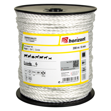 horizont Weidezaunseil farmer® R6 | 200 m| Ø 6 mm | 6 Leiter