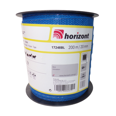 horizont easy® T20-W Electric Fence Tape | 200 m | 20 mm | 4 conductors
